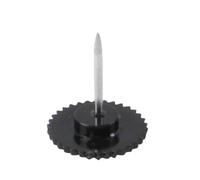 50 / 100Pcs Flat Head Push Pins Gear-shape, 100 black gears
