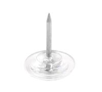 50/100PCS Gear-shape Pushpin Map Pin Flat Head Push Pins For Cork Board Clear Sewing Pin With Box For Fabric Sewing Round For Maps For Cork For Bulletin Head Clear