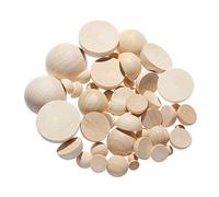 50/100Pcs Half Wooden Balls,Unfinished Round Wood Half Sphere Balls,Small Natural Wooden Half Split Balls for Crafts and DIY Projects(25mm-50pcs)