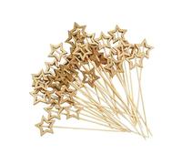 50/100pcs Hollow Star Bamboo Skewers Disposable Insert Toothpick Fruit Decor Cute Stick Buffet Picks Cocktail G9h0 Decoration