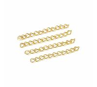 50-100pcs/lot 50mm 70mm Necklace Extension Chain Bulk Bracelet Extended Chains Tail Extender for DIY Jewelry Making Findings-Gold-5 cm x 50pcs