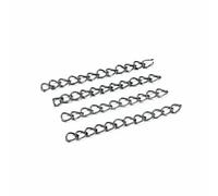 50-100pcs/lot 50mm 70mm Necklace Extension Chain Bulk Bracelet Extended Chains Tail Extender for DIY Jewelry Making Findings-GunBlack-7 cm x 50pcs