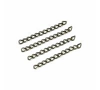 50-100pcs/lot 50mm 70mm Necklace Extension Chain Bulk Bracelet Extended Chains Tail Extender for DIY Jewelry Making Findings-Antique Bronze-7 cm x 50pcs