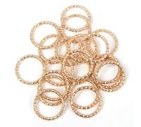 50-100pcs/lot 8 10 15 18 20mm 5-Colors Jump Rings Round Twisted Split Rings Connectors for DIY Jewelry Finding Making Supplies-QQ-215 KC Gold-1.2 x 10mm 100pcs