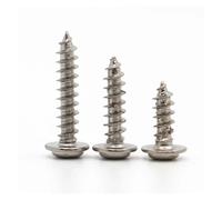 50/100pcs M1.2 M1.4 M1.7 M2 M2.3 M2.6 M3 M4 Nickel Plated Cross Round Head Self Tapping Screw With Pad Pan Head Tapping Screws(6mm,M2 50pcs)