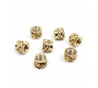 50/100pcs M1.6 M2 M2.5 M3 M4 Solid Brass Copper Embed Insert Nut for Hot Melt Heat Injection Molding Double Twill Knurled Thread(M2xL4xOD3.2 100pcs)