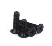 50/100pcs M1 M1.2 M1.4 M1.6 M2 M2.5 M3 M4 Mini Micro Black 304 Stainless Steel Cross Flat Countersunk Head Screw(Black carbon steel,4MM_M1.4 100PCS)