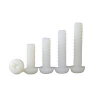 50/100Pcs M2 M2.5 M3 M4 M5 Nylon Screw Round Head Insulated Cross Pan Head Plastic Bolt Plastic Length=4mm-15mm(10mm,M2(100pcs))