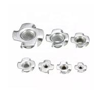 50/100Pcs M3 M4 M5 M6 M8 M10 M12 Four Claws T-nut Blind Tee Four-Point Nuts(M5 (100pcs))