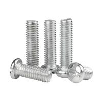 50/100Pcs M4 M5 M6 M8 Iron Galvanized Round Head Cross Screw Pan Machine Switch Socket Bolt(45mm,M4(100pcs))