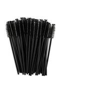 50/100Pcs Makeup Eyelash Brushes Crystal Eyebrow Brush Mascara Wand Applicator Lashes Extension Tools for Eyelash Extensions(100PCS (2Bag),BK)