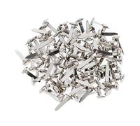 50/100pcs Metal Brads Paper Craft Fasteners 8x15 mm 100pcs Silver Round Head