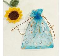 50/100pcs Moon Star Organza Gift Bag Multicolor Jewelry Gifts Pouches For Wedding Party Candy Bag Jewelry Packing