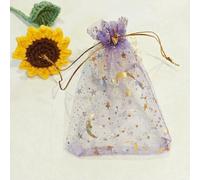 50/100pcs Moon Star Organza Gift Bag Multicolor Jewelry Gifts Pouches For Wedding Party Candy Bag Jewelry Packing