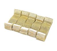 50/100pcs Napkin 8 Row Rhinestone Like Napkin Band Serviette Holder Hotel Wedding Banquet Decorations(Gold 50PCS)