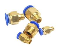 50/100pcs PC pneumatic fitting Quick Air Connectors M5 M6 M8 M10 M12 M14 M16 M20 Metric Male Thread Air Pipe Push In(PC10-M12x1.75,100 PCS)