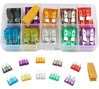 50/100Pcs Set Assorted Car Fuses Auto Truck SUV Mini Standard Blade Fuse Kits with Clip 2-35A Replacement Parts(100pcs)
