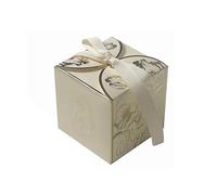 50/100pcs Sugar Box Wedding Candy Box for weddings(50pcs,White)
