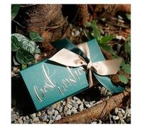 50/100pcs Wedding Favors Boxes Candy Boxes with Ribbon Rectangle Paper Sweets Box for Wedding Party Supplies(100pcs,Color 2)