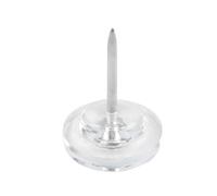 50/100Pieces Gear-shape Push Pins Flat Head Map Clear Pushpins For Cork Board Sewing Fabric Sewing Round Maps Cork Bulletin Head