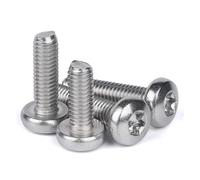 50/10pcs M2 M3 M4 M5 M6 M8 GB2672 Black 304 Stainless Steel Hexalobular Socket Six-Lobe Button Round Pan Head Screw Boltq(304,4MM_M4 (10PCS))