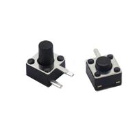 【50-10PCS】Micro Switch 4.5 * 4.5 3P Button Momentary Tactile Tact Push 3 Pin DIP Rgiht Angle 4.5x4.5x3.8/4.3/4.5//5/6/7/8/9/10 mm(4.5X4.5X8MM,50PCS)