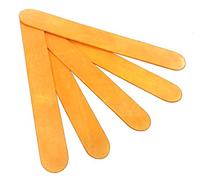 50 148mm (approx 6") Orange Coloured Wooden Lolly Sticks - Packed by the CandyRushTM Charity - for Ice or Cake Pops & Kids Crafts Models