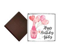 50 18th Birthday Chocolate Favours (Mint/Silver)