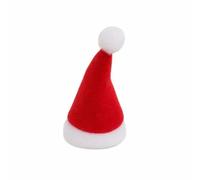 50/1Pcs Mini Santa Hat Non-Woven Fabric Lollipops Caps Christmas Wine Bottle Covers Xmas Bottles Holder Table Dinner Decorations-1PCS