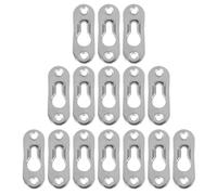 50/20/10Pcs Picture Hangers 45mmX16mm Metal Keyhole Hanger Fasteners for Photo Frame Furnniture Cabinet Accessory +Screw for Home Decoration(10pcs)