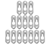 50/20/10Pcs Picture Hangers 45mmX16mm Metal Keyhole Hanger Fasteners for Picture Photo Frame Furnniture Cabinet Accessory +Screw for Walls(50pcs)