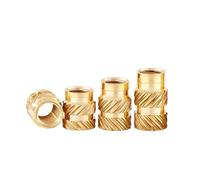 50-200pc M3 M4 M5 M6 M8 Thread Heat Insert Brass Nut Hot Melt Knurled Injection Molding Copper(8mm,M6 (OD 8mm)100pcs)