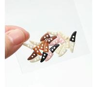 50-200pcs 10mm Tiny Resin Mini Horn Buttons for DIY Dolls Clothes Coat Crafts Handmade Sewing Clothing Buckles Accessories-03 Ivory-200pcs