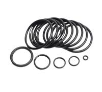 50~200pcs Black NBR Oil Resistant Seal Ring Gasket CS 1/1.5/2/3mm Water Proof Nitrile Butadiene Rubber O-ring Washer OD 3mm~35mm(4mm-200pcs,CS 1.5mm)