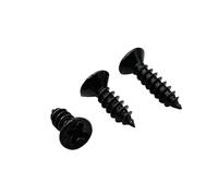 50/200pcs KA M1 .2 1.4 .7 M2.3 .6 M3 .5 M4 Black Mini Small Cross Flat Countersunk Head Self-tapping Wood Screw(30mm,100pcs M3)