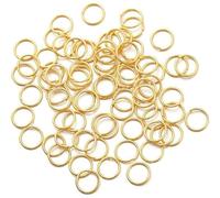 50 - 200pcs / lot 3 - 10mm 18K Gold Copper Jump Rings Split Rings Connectors for Jewelry Finding Making Accessories Supplies ( 18K Gold , 6mm x 200Pcs ) Clever Fashion
