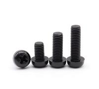 50~200pcs M2 M2.5 M3 M4 M5 M6 Black Nylon Round Head cross Bolt Plastic insulation Cross Recessed Screw(M5x50mm-50pcs)