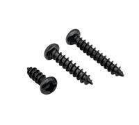 50/200pcs PA M1 .2 .4 .7 M2 .3 .6 M3 .5 M4 GB845 Black Small Cross Round Pan Head Self-tapping Wood Screw(30mm,100pcs M3)