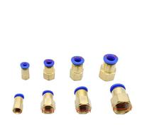 50/200PCS PCF Pneumatic Fittings,Quick Air Connectors,4mm 6mm 8mm 10mm 12mm Push-in Hose, Thread 1/8 1/4 3/8 1/2 BSPT Couplings(PCF10-03)