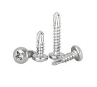 50/20Pcs Stainless Steel Pan Head Self Tapping Sheet Metal Screws 8/M4.2,10/M4.8 for Durable Fastening(20pcs,25MM_M4.8)