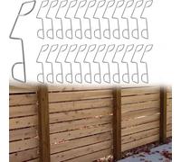 50/25Pcs Panel Clips, Fence Wedges to Stop Rattling and Banging, Garden Wind Protector, Durable Stainless Steel Grips for 12/6 Fences (25Pcs)