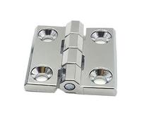 50 * 50 60 * 60 40 * 40 * 5mm M5 M6 Hinge Industrial Electric Box Chrome Door Hinges Black Door Hinges 1Pcs(Silvery-Hole,40 * 40)