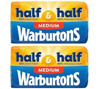 50 50 Bread 2x800g Warburton Half And Half Medium Loaf (2x800g)