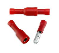50-500PCS Assorted Female Male Bullet Butt Connector Insulated Crimp Wire Terminals Quick Splice Wiring Cable Plugs for 22~10AWG(Red,300PCS (150Pairs))