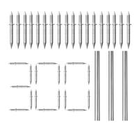 50-500pcs Double Headed Skirting Thread Seamless Nails Non Marking,Skirting Nails with Fixing Sleeve Tools,Seamless Invisible Installation Kit for Solid Wood Trim,Double-Sided Installation(A,400 Pcs)