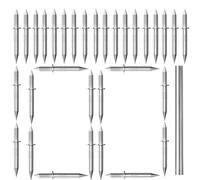 50-500pcs Double Headed Skirting Thread Seamless Nails Non Marking,Skirting Nails with Fixing Sleeve Tools,Seamless Invisible Installation Kit for Solid Wood Trim,Double-Sided Installation(A,100 Pcs)