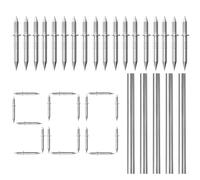 50-500pcs Double Headed Skirting Thread Seamless Nails Non Marking,Skirting Nails with Fixing Sleeve Tools,Seamless Invisible Installation Kit for Solid Wood Trim,Double-Sided Installation(A,500 Pcs)