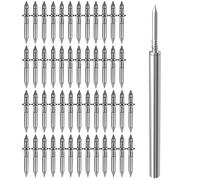 50-500pcs Double Headed Skirting Thread Seamless Nails Non Marking,Skirting Nails with Fixing Sleeve Tools,Seamless Invisible Installation Kit for Solid Wood Trim,Double-Sided Installation(B,400 Pcs)