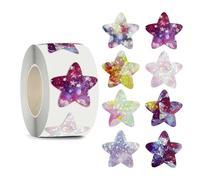 50-500PCS Self-Adhesive Star Space Stickers Reward Decorative Gifts with Sticker Labels 1 Inch for Envelopes, Awards, DIY Decoration