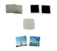 50 * 50mm (1.97 * 1.97in) Square Magnet Consumables, 500/1000 Sets of Consumables (Machine Not Included), for Making Fridge Magnets 500*Material Pack